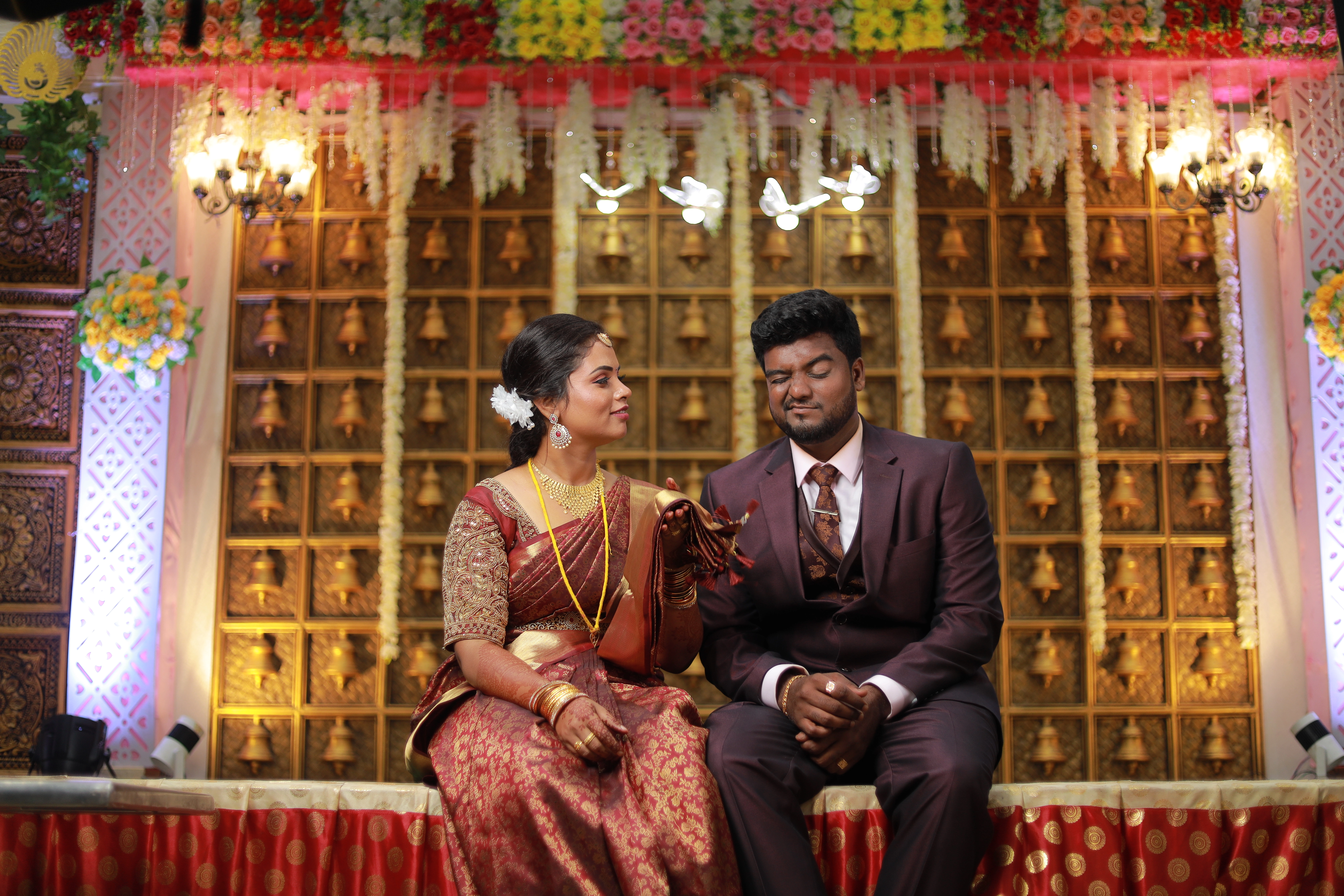 Elegant bridal portraits by RJ Photography in Vellore